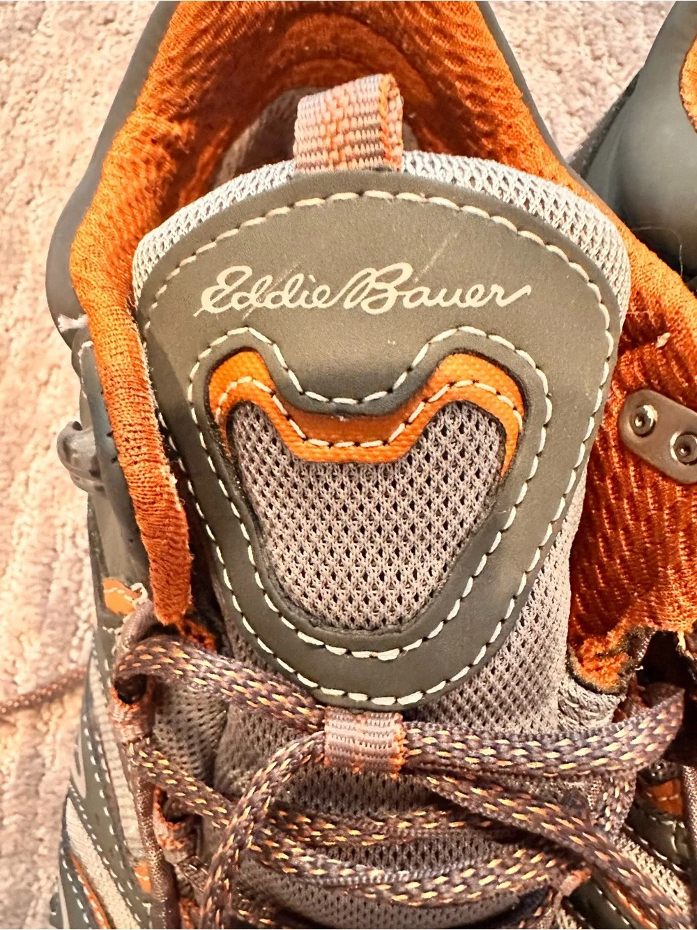 Eddie Bauer Gray and Orange Trail Hiking Shoes